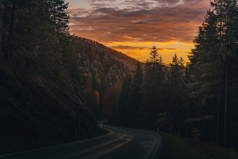Sunset in nature
